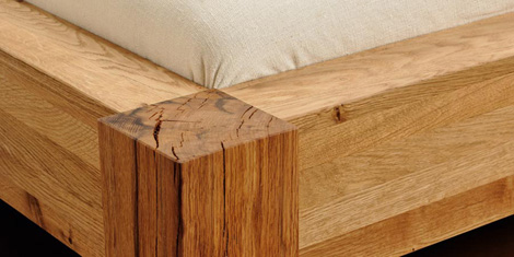 Bergmann bed wood detail
