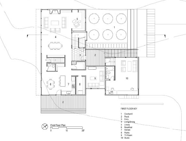 Traditional Japanese Home Floor Plan, Japanese House Plans With Courtyard
