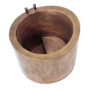 diamond spas copper circular japanese soaking bath top