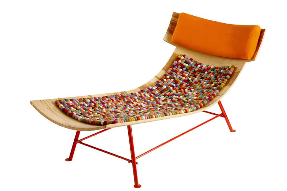 Molded Wood Chaise Longue by LOP